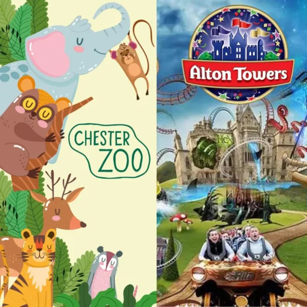 Chester Zoo OR Alton Towers UK Half Term Day Out